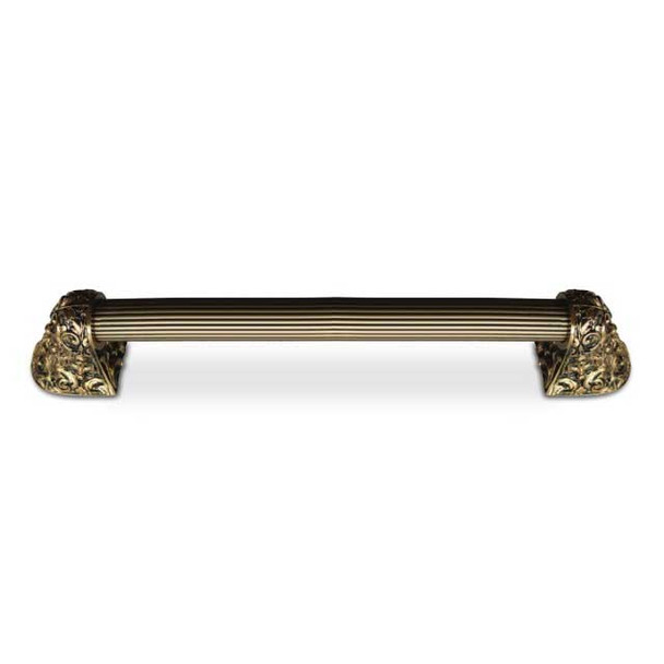 10" CTC Acanthus / Fluted Bar Pull - 24K Satin Gold