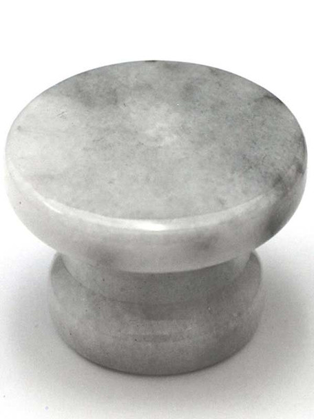 1-3/8" Dia. Round Marble Cabinet Knob - White