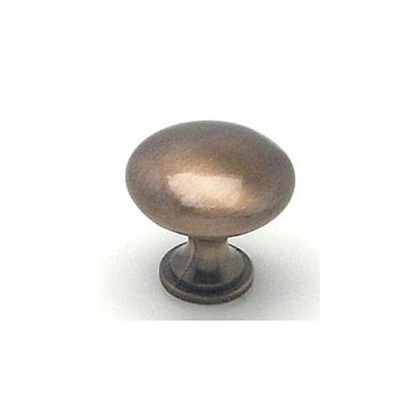 1-1/4" Dia. Knob - Brushed Antique Copper