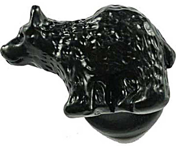 1-1/2" Bear Left Facing Knob - Black