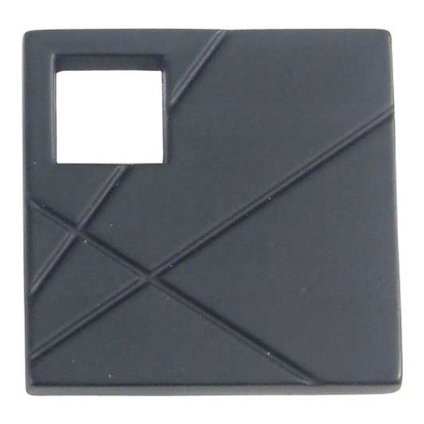 1-1/2" Square Modernist Right Knob - Matte Black