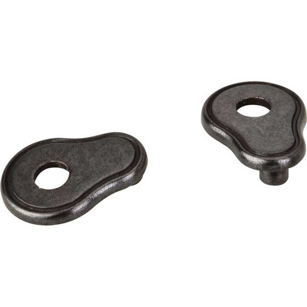 3" - 96mm Transition Pear Shaped Pull Escutcheon - Gun Metal