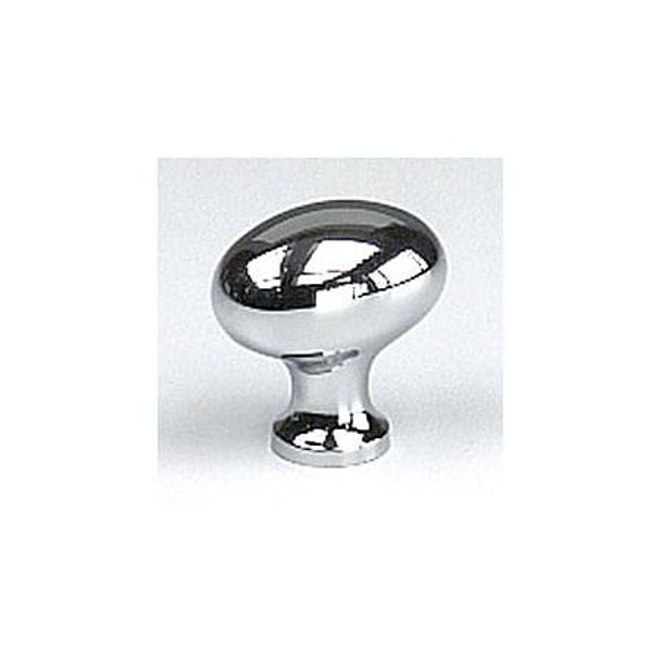 1-3/16" Oval Knob - Polished Chrome