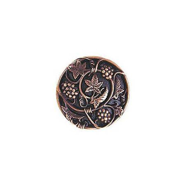 1-5/16" Dia. Grapevines Knob - Antique Copper