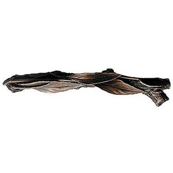 3" CTC Leafy Branch Right Side Pull - Antique Copper