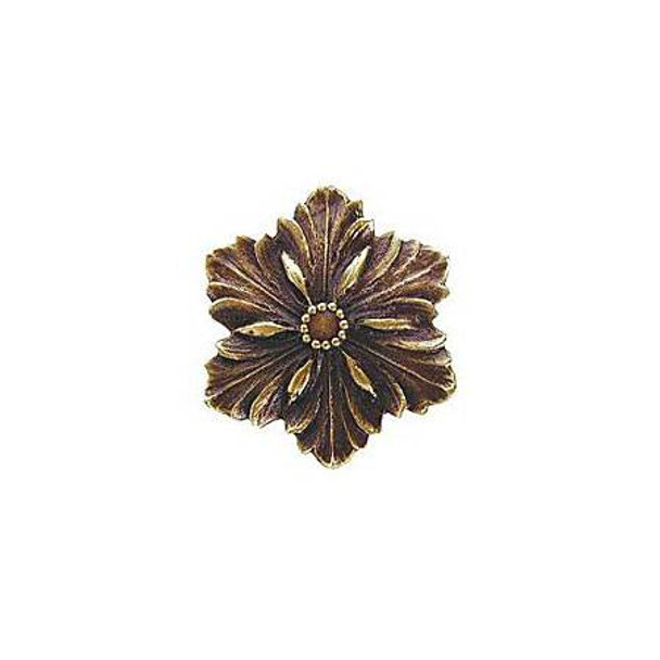 1-5/8" Opulent Flower Knob - Antique Brass