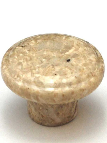 1-1/4" Dia. Round Ring Marble Cabinet Knob - Beige