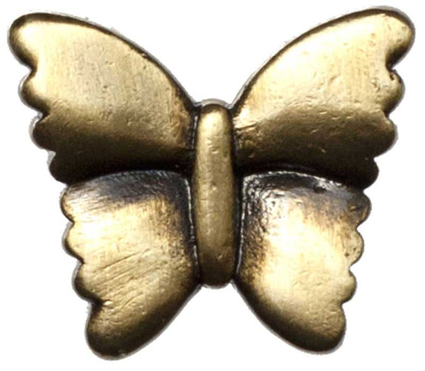 1" Kids Butterfly Knob - Antique Brass