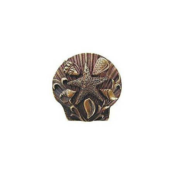 1-5/16" Seaside Collage Knob - Antique Brass