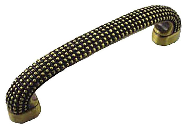 4" CTC Textured Caviar Pull - Antique Brass