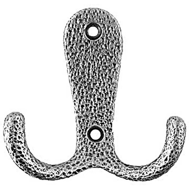 3" Universal Double Hook - Pewter