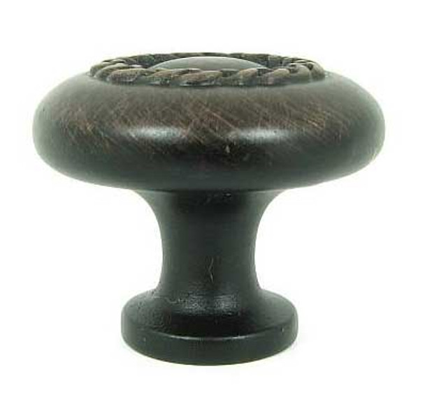 1-1/4" Dia. Round Rope Knob - Oil-Rubbed Bronze