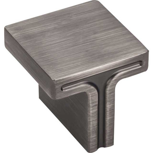 1-1/8" Square Anwick Knob - Brushed Pewter