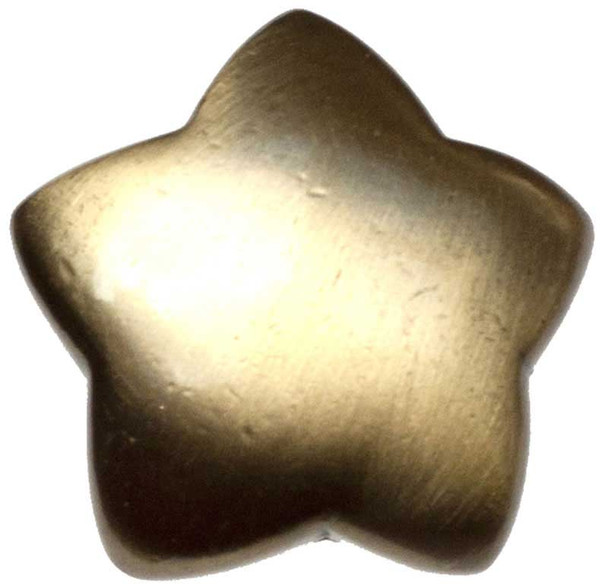 1-1/4" Large Star Knob - Antique Brass