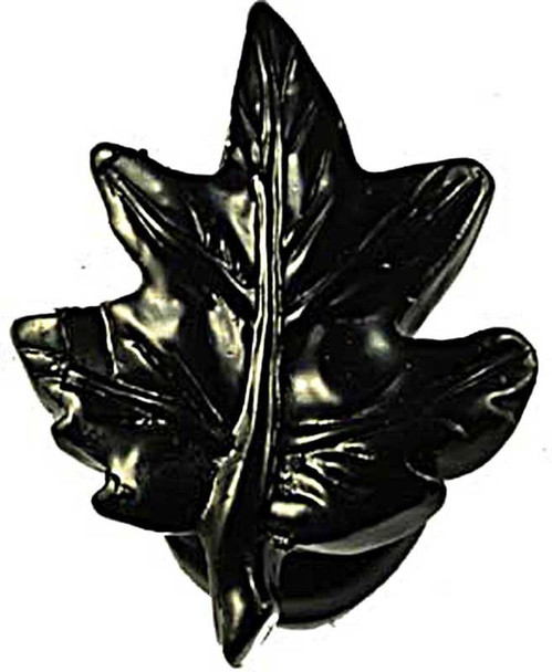 1-1/2" Maple Leaf Knob - Black