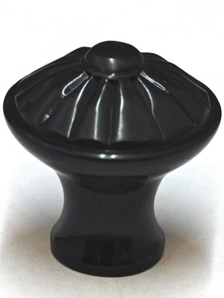 1-1/4" Dia. Round Melon Vintage Brass Knob - Oil Rubbed Bronze