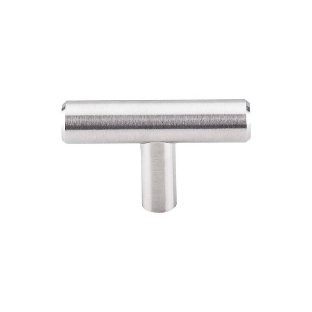 2" Solid T-Handle - Brushed Stainless Steel