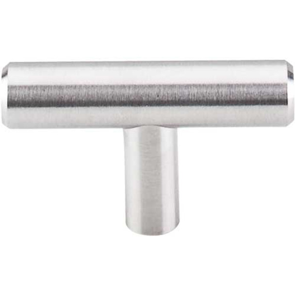 2" Solid T-Handle - Brushed Stainless Steel