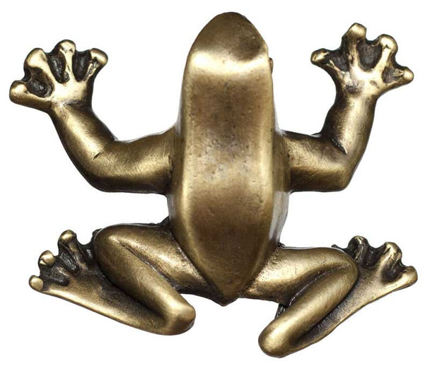 2" Frog Knob - Antique Brass