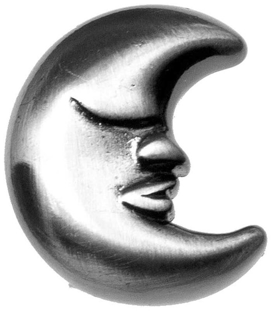 1-1/4" Large Moon Knob - Pewter