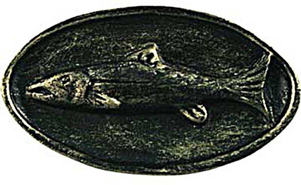 2" Oval Fish Mount Knob - Bronzed