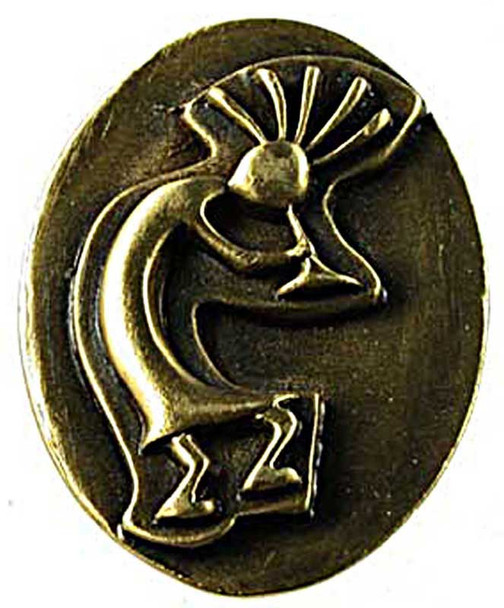 1-1/2" Kokopelli Knob - Antique Brass