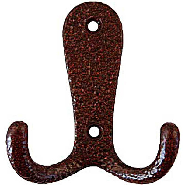 3" Universal Double Hook - Rust