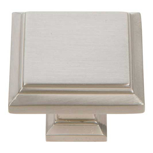 1-1/4" Square Sutton Place Knob - Brushed Nickel