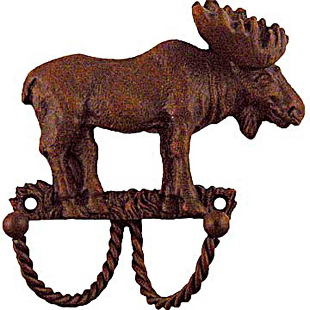 3-1/2" Moose Decorative Hook - Rust