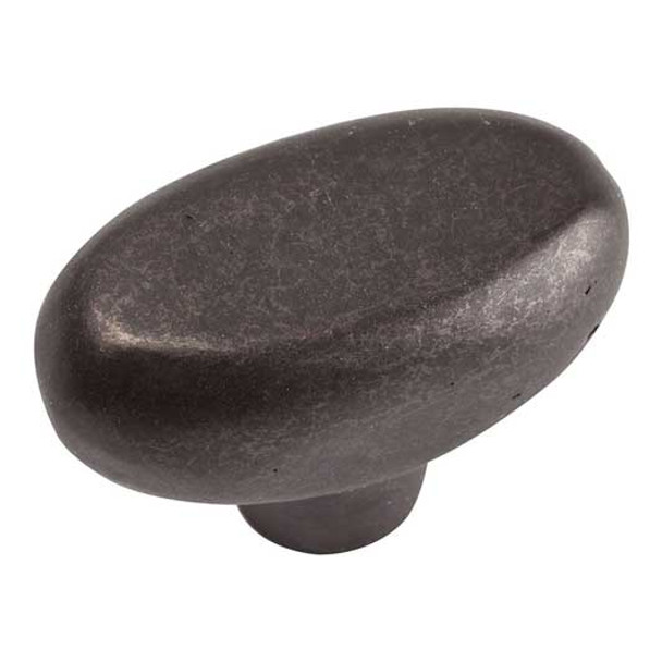 43mm Oval Distressed Knob - Oil Rubbed Bronze