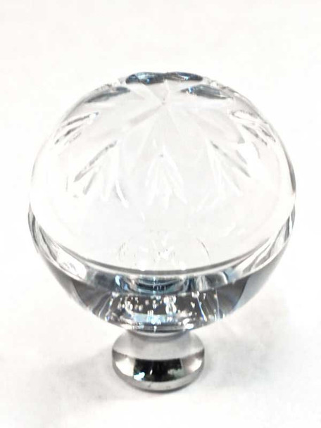1-3/8" Dia. Faceted Top Round Crystal Knob