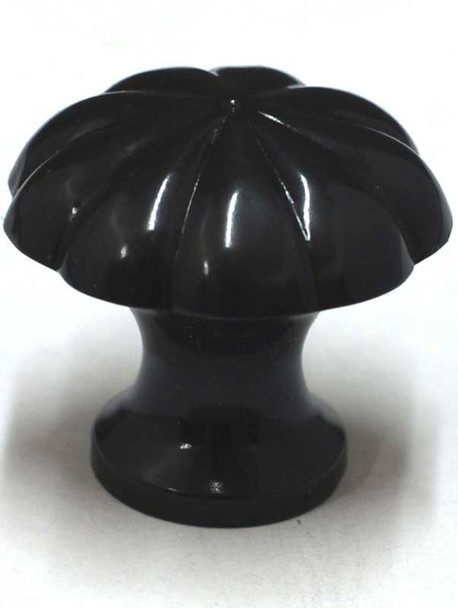 1-1/4" Dia. Round Fluted Vintage Brass Knob - Oil Rubbed Bronze