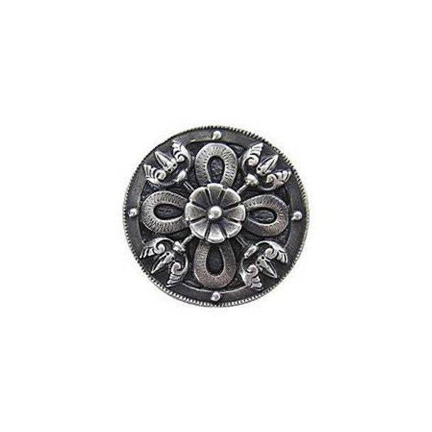 1-1/8" Dia. Celtic Shield Knob - Antique Pewter