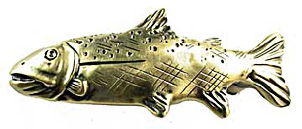 3" CTC Trout Left Facing Pull - Antique Brass