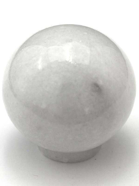 1-1/2" Dia. Round Marble Cabinet Knob - White