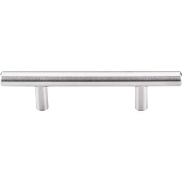 3" CTC Solid Bar Pull - Brushed Stainless Steel