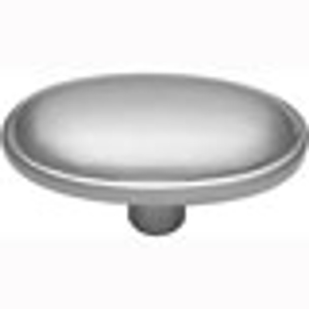 1-11/16" Tranquility Oval Cabinet Knob - Satin Silver Cloud