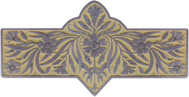 3" CTC Dianthus / Saffron Pull - Antique Pewter (Enameled)