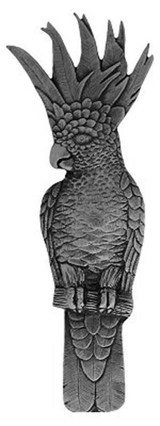 3" CTC Cockatoo Vertical Right Side Pull - Brilliant Pewter
