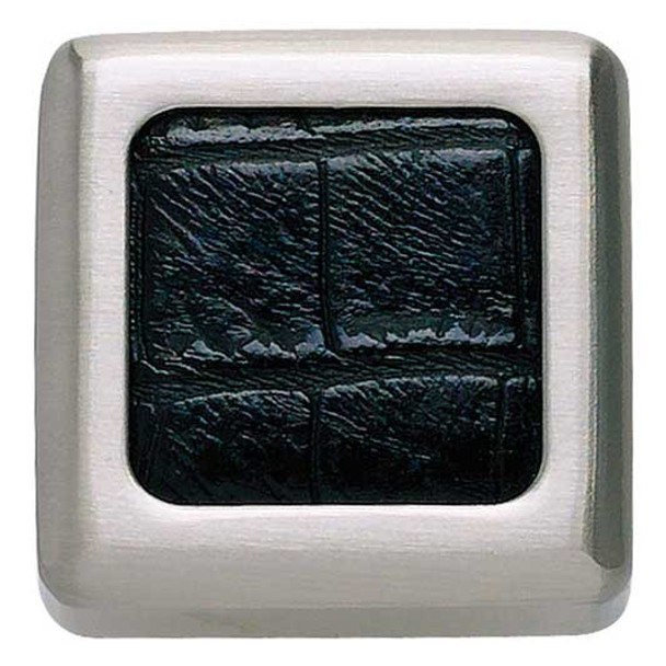 1-1/4" Square Paradigm Knob - Brushed Nickel / Croc