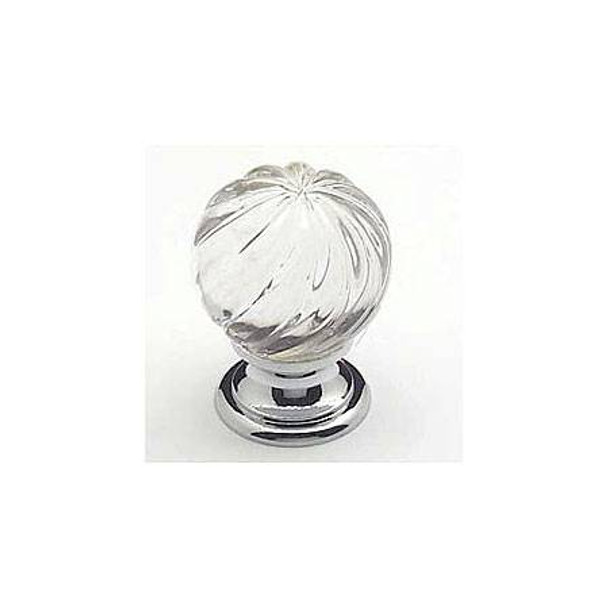 30mm Dia. Crystal Knob - Chrome