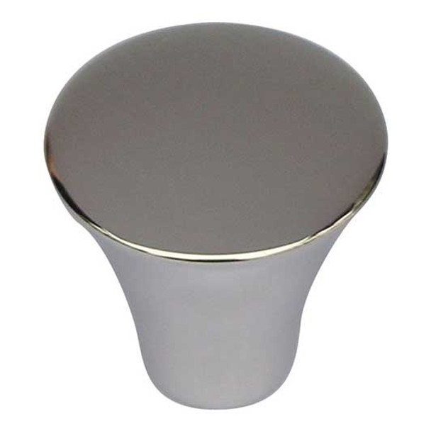 23mm Dia. Round Fluted Knob - Polished Stainless Steel