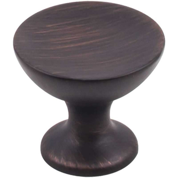 1-3/8" Dia. Rae Round Knob - Brushed Oil Rubbed Bronze