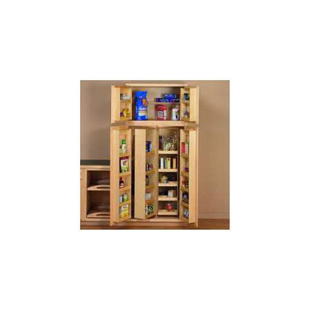 Double Upper Door System Wood Pantry Systems