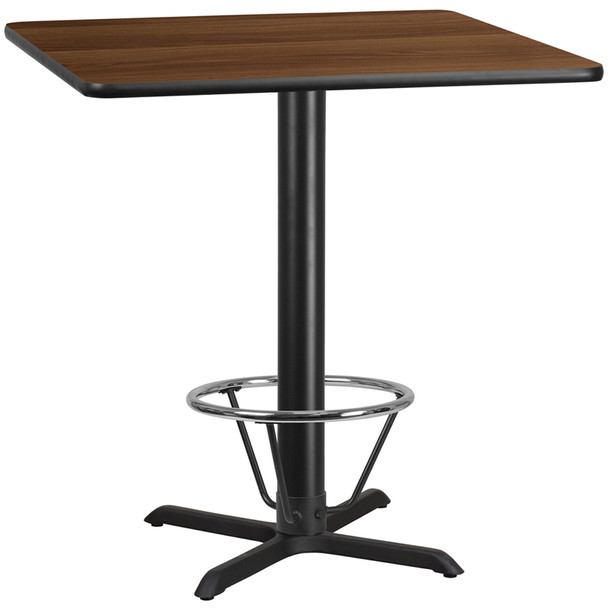 Square Laminate Table Top with X-Shaped Table Base