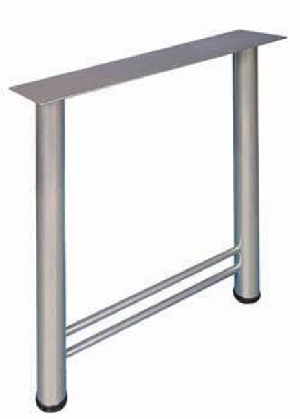 H-Leg, steel, silver, 450mm x 698mm