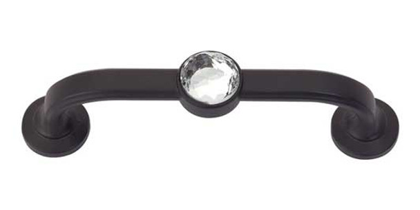 3" CTC Crystal Bracelet Pull - Matte Black