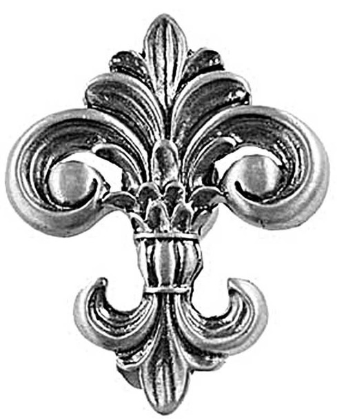 1-5/8" Fleur De Lis Knob - Pewter