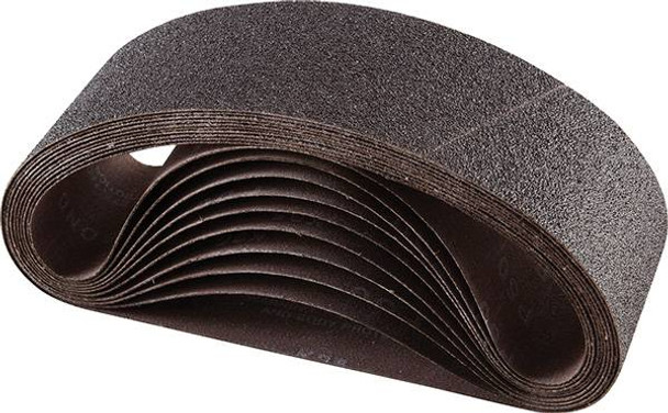 Portable Belt, 3" x 21", aluminum oxide, 50 grit, resin cloth, 10 per package