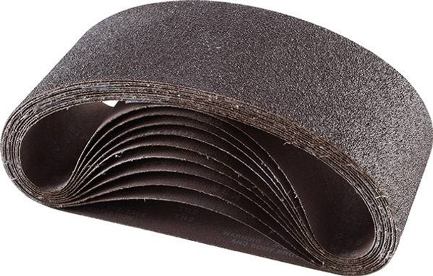 Portable Belt, 4" x 24", aluminum oxide, 40 grit, resin cloth, 10 per package